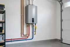 Tankless water heater with new plumbing lines